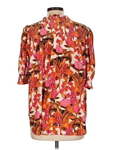 Rose + Olive Short Sleeve Blouse (view 2)