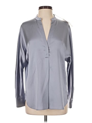 Vince. Long Sleeve Silk Top (view 1)