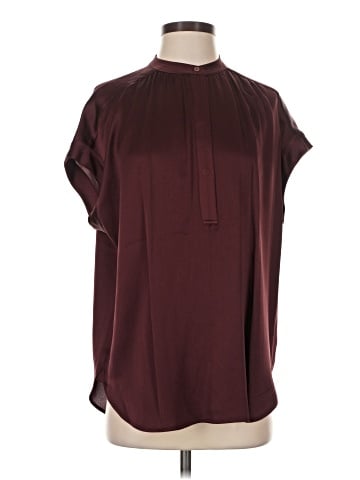 Vince. Short Sleeve Silk Top (view 1)