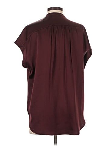 Vince. Short Sleeve Silk Top (view 2)