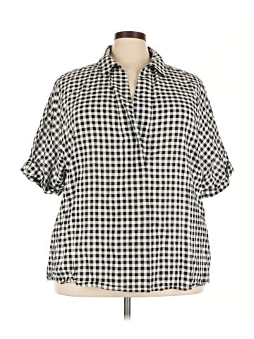 Lafayette 148 New York Short Sleeve Blouse (view 1)