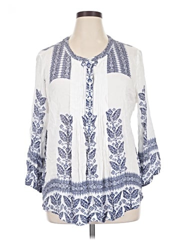 Pale Sky 3/4 Sleeve Blouse (view 1)