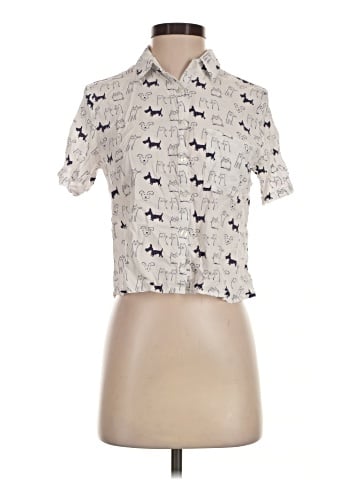 Love Notes Short Sleeve Button-Down Shirt (view 1)