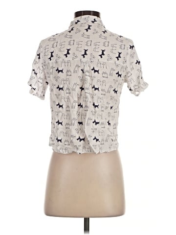 Love Notes Short Sleeve Button-Down Shirt (view 2)