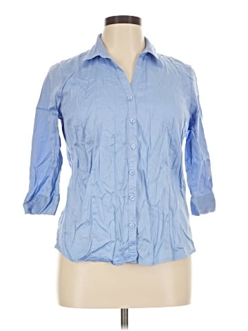 Dana Buchman 3/4 Sleeve Button-Down Shirt (view 1)