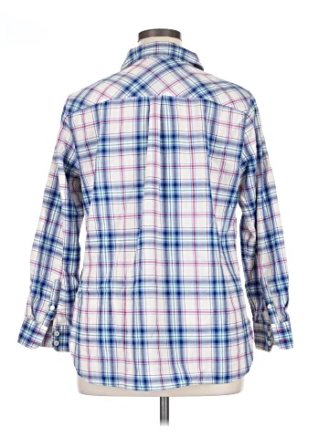 Talbots 3/4 Sleeve Button-Down Shirt (view 2)