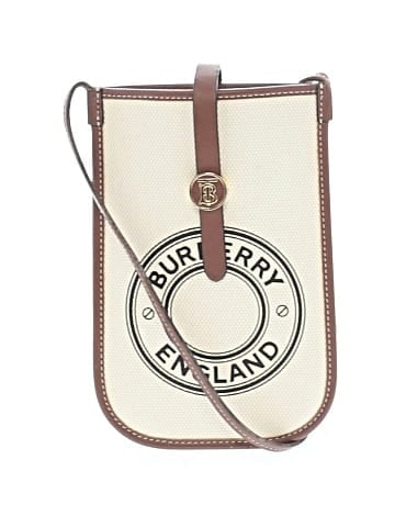 Burberry Mini Logo Graphic Canvas Leather Phone Bag (view 1)