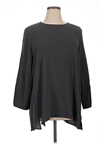 Eileen Fisher Long Sleeve Silk Top (view 1)