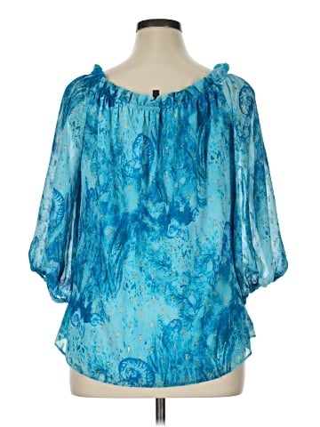 White House Black Market 3/4 Sleeve Blouse (view 2)