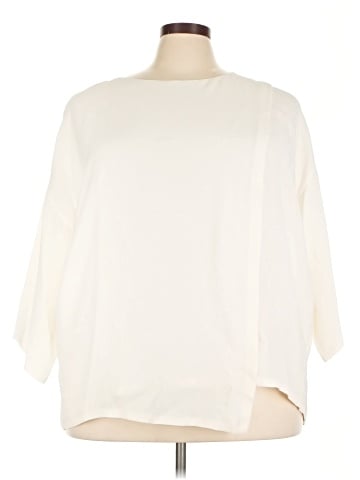 Lafayette 148 New York 3/4 Sleeve Silk Top (view 1)
