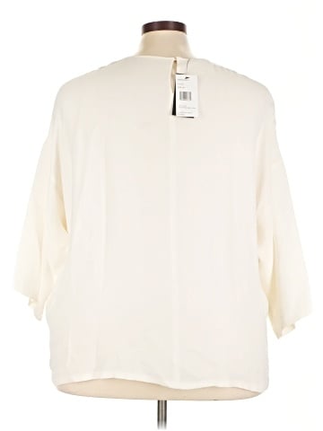 Lafayette 148 New York 3/4 Sleeve Silk Top (view 2)