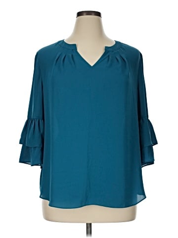 Roz & Ali 3/4 Sleeve Blouse (view 1)