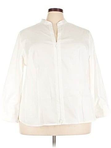 Lafayette 148 New York 3/4 Sleeve Button-Down Shirt (view 1)