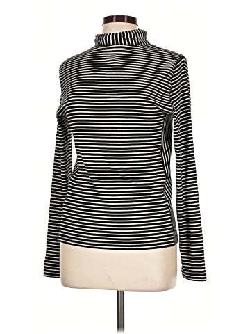 Madewell Ribbed Turtleneck Tee in Stripe (view 1)