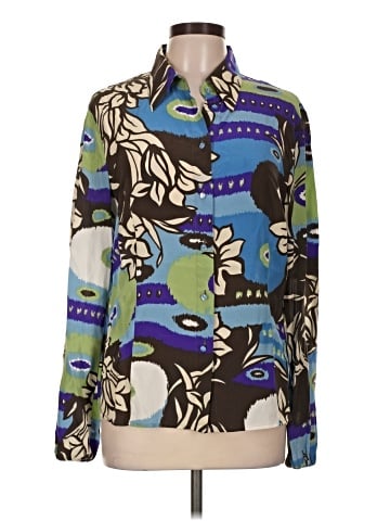 Escada Long Sleeve Silk Top (view 1)