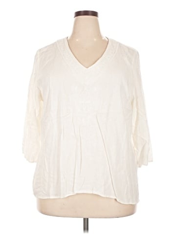 Saint Tropez West 3/4 Sleeve Blouse (view 1)