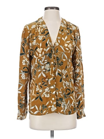 Amour Vert Long Sleeve Silk Top (view 1)