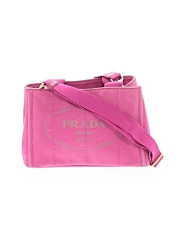 Prada Canapa Canvas Logo-Print Small Bag (view 1)