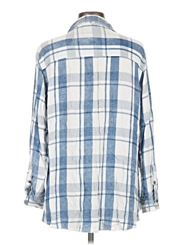 American Eagle Outfitters 3/4 Sleeve Button-Down Shirt (view 2)