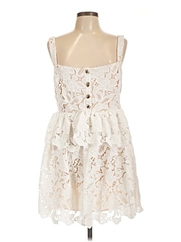 Self-Portrait Lace Tiered Mini Dress (view 1)