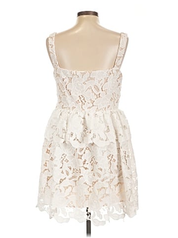 Self-Portrait Lace Tiered Mini Dress (view 2)