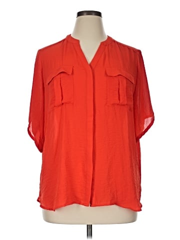 a.n.a. A New Approach Short Sleeve Blouse (view 1)