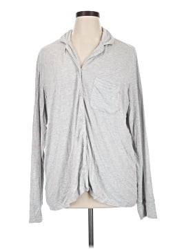 SKIMS Long Sleeve Button-Down Shirt (view 1)