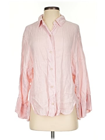 Zara 3/4 Sleeve Button-Down Shirt (view 1)