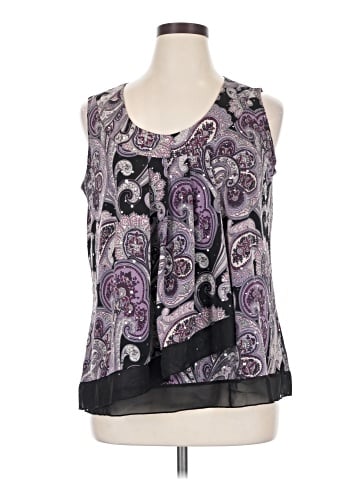 Roz & Ali Sleeveless Blouse (view 1)