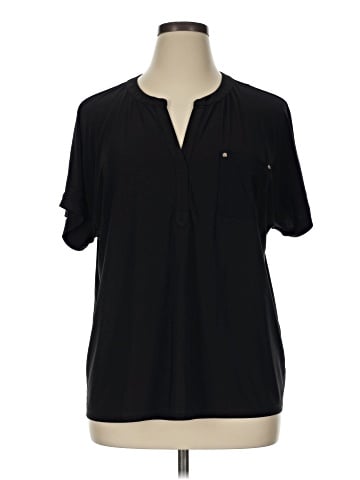 Anne Klein Short Sleeve Blouse (view 1)