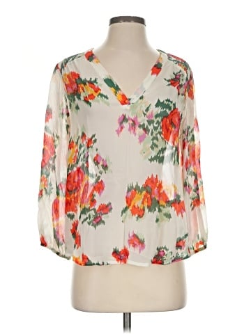 Joie 3/4 Sleeve Silk Top (view 1)