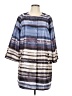 Chico's 100% Polyester Stripes Blue Jacket Size Lg (2) - photo 1