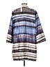 Chico's 100% Polyester Stripes Blue Jacket Size Lg (2) - photo 2