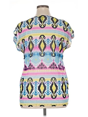 INC International Concepts Short Sleeve Blouse (view 2)