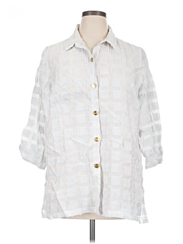 Travelers by Chico's 3/4 Sleeve Button-Down Shirt (view 1)