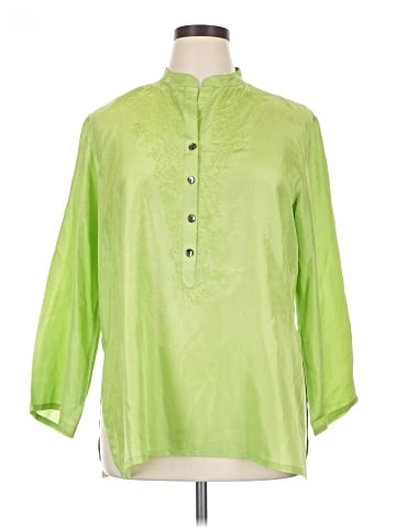Chico's 3/4 Sleeve Silk Top (view 1)