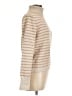 Tahari Stripes Tan Turtleneck Sweater Size L - photo 4