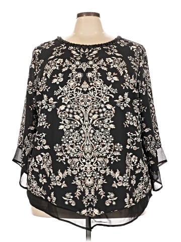 Roz & Ali 3/4 Sleeve Blouse (view 1)