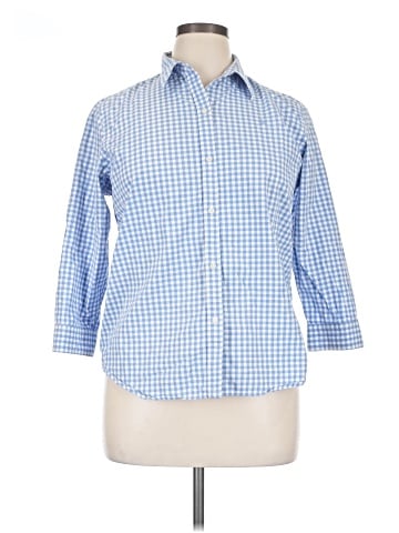 Lauren by Ralph Lauren 3/4 Sleeve Button-Down Shirt (view 1)