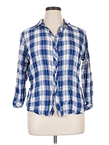 Hester & Orchard 3/4 Sleeve Button-Down Shirt (view 1)