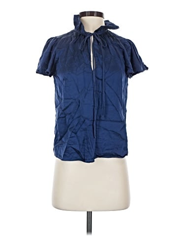 Amanda Uprichard Short Sleeve Silk Top (view 1)
