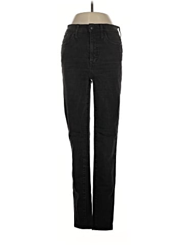 Madewell Tall 10" High-Rise Skinny Jeans in Black Frost (view 1)