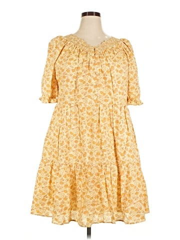 Madewell Eyelet-Trim Tiered Mini Dress in Piccola Floral (view 1)