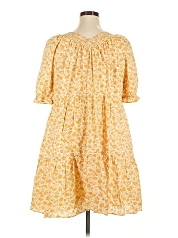 Madewell Eyelet-Trim Tiered Mini Dress in Piccola Floral (view 2)