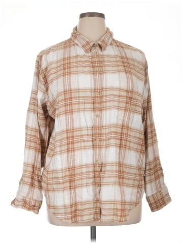 American Eagle Outfitters Long Sleeve Button-Down Shirt (view 1)