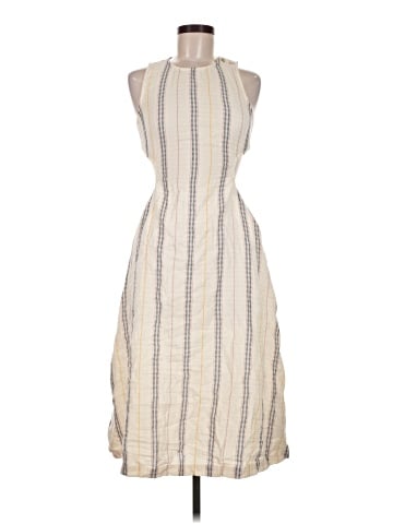Madewell Cutout Midi Dress in Stripe (view 1)