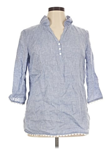 Unbranded 3/4 Sleeve Button-Down Shirt (view 1)