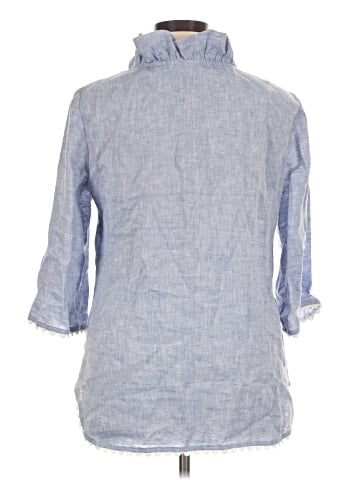 Unbranded 3/4 Sleeve Button-Down Shirt (view 2)