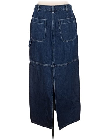 Madewell Denim Carpenter Maxi Skirt in Handlon Wash (view 2)
