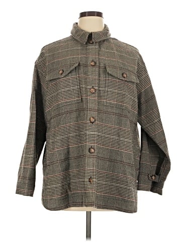 Madewell Bonded Flannel Shirt-Jacket in Cohancy Plaid (view 1)